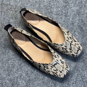 Franco Sarto Ballet Flats Womens 7M Snake Print Slip On Comfort Shoes